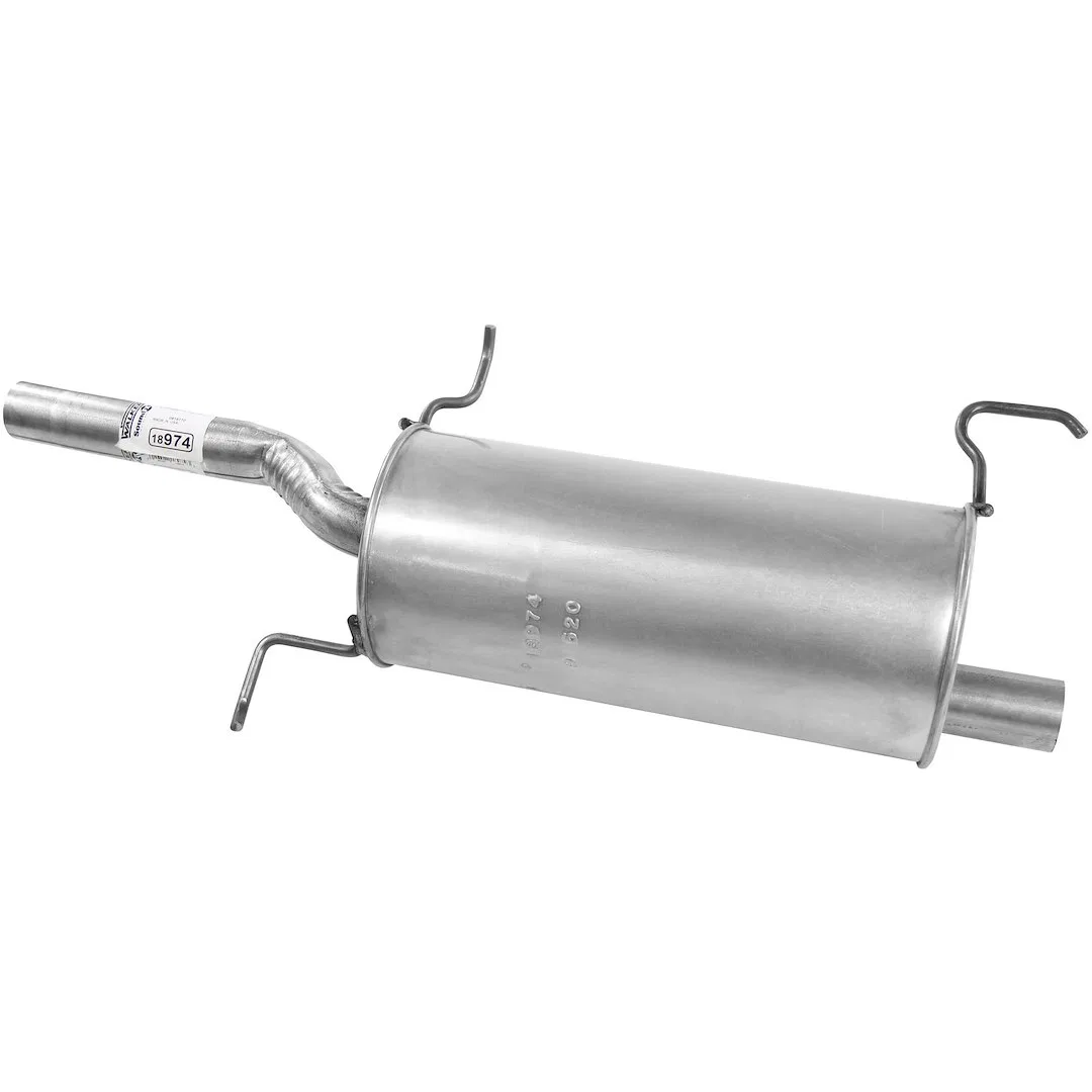 18974 – WALKER EXHST Exhaust Muffler, OE Replacement 7 Inch Diameter Round Aluminized Steel Case Single 1-7/8 Inch Of...